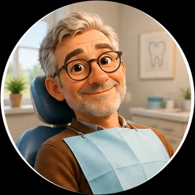 Patient installé dans le fauteuil du cabinet dentaire